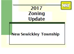 2017 Zoning Update New Sewickley Township