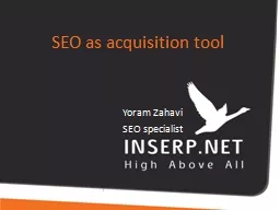 SEO  as acquisition tool