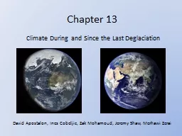 Chapter 13 Climate During and Since the Last Deglaciation