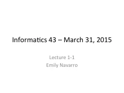 Informatics 43 – March 31, 2015
