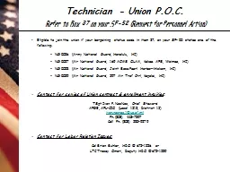 Technician  - Union P.O.C.