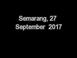 Semarang, 27 September  2017