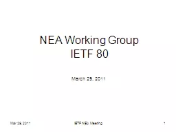 NEA Working Group IETF 80