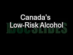 Canada’s Low-Risk Alcohol