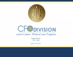 Lunch-n-Learn:  Office of Loan Programs