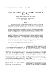 Flutter and Buffeting Analysis of Bridges Subjected to