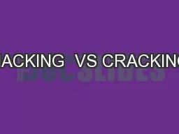 HACKING  VS CRACKING