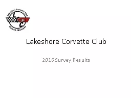 Lakeshore Corvette Club 2016 Survey Results