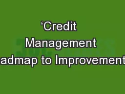 ‘Credit  Management Roadmap to Improvement…’