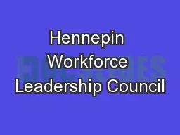 Hennepin Workforce Leadership Council