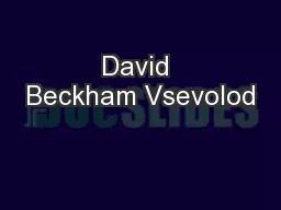 David Beckham Vsevolod