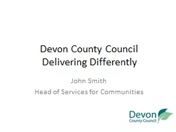 Devon County Council  Delivering Differently
