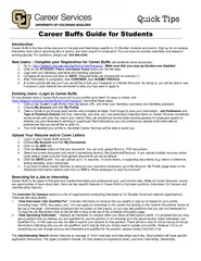 Introduction Career Buffs is the free online resource