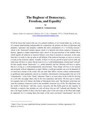 The Bugbear of Democracy Freedom and Equality by Anand