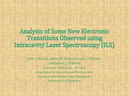 Analysis of Some New Electronic Transitions Observed using Intracavity Laser Spectroscopy