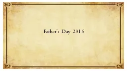 Father’s Day 2016 “Don’t be afraid to fear the Lord”