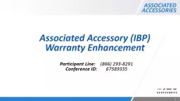 Associated Accessory (IBP) Warranty Enhancement
