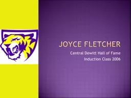 Joyce Fletcher  Central Dewitt Hall of Fame