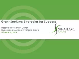 Grant Seeking: Strategies for Success