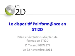 Le dispositif  Pairform@nce