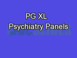 PG XL  Psychiatry Panels