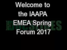 Welcome to the IAAPA EMEA Spring Forum 2017