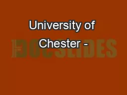 University of Chester -