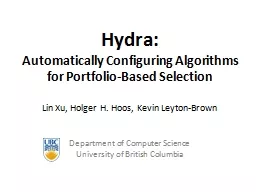 Hydra:   Automatically Configuring Algorithms