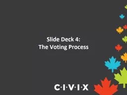 Slide Deck 4:  The Voting Process