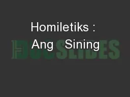 Homiletiks : Ang   Sining