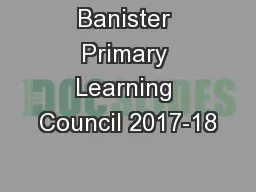 Banister Primary Learning Council 2017-18