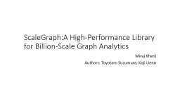 ScaleGraph: A  High-Performance Library