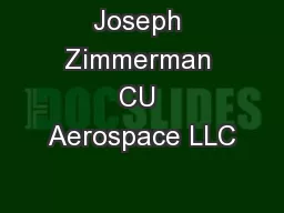 Joseph Zimmerman CU Aerospace LLC