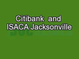 Citibank  and ISACA Jacksonville