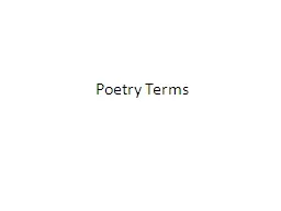 Poetry Terms This is the repetition of initial consonant sounds at the beginnings of words.