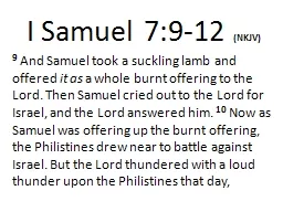 I Samuel 7:9- 12   (NKJV)