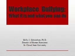 Workplace Bullying: What it is and what you can do