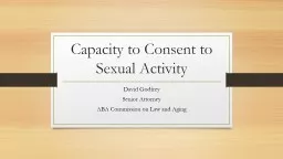 Capacity to Consent to Sexual Activity