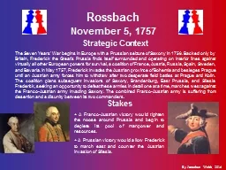Rossbach   November 5, 1757
