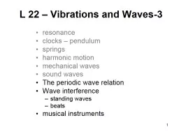 L 22 – Vibrations and