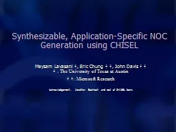 Synthesizable, Application-Specific NOC Generation using CHISEL