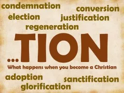 TION What happens when you become a Christian