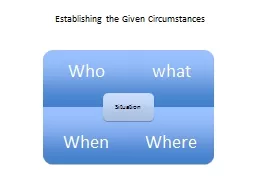 Establishing the Given Circumstances