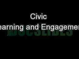 Civic Learning and Engagement
