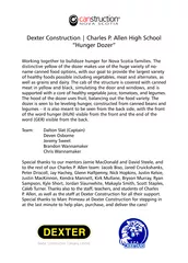 Dexter construction or Charles p Allen high school hunger dozer