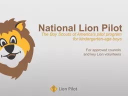 National Lion  Pilot   The Boy Scouts of America’s pilot program