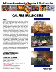 CAL FIRE BULLDOZERS USE CAL FIRE usually constructs re