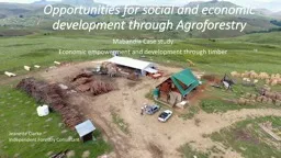 Opportunities for social and economic development through Agroforestry