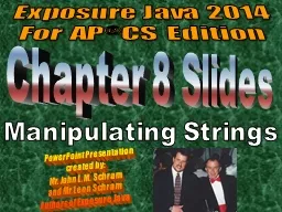 Chapter  8  Slides Manipulating Strings