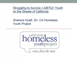 Struggling to Survive: LGBTQ  Youth on the Streets of California